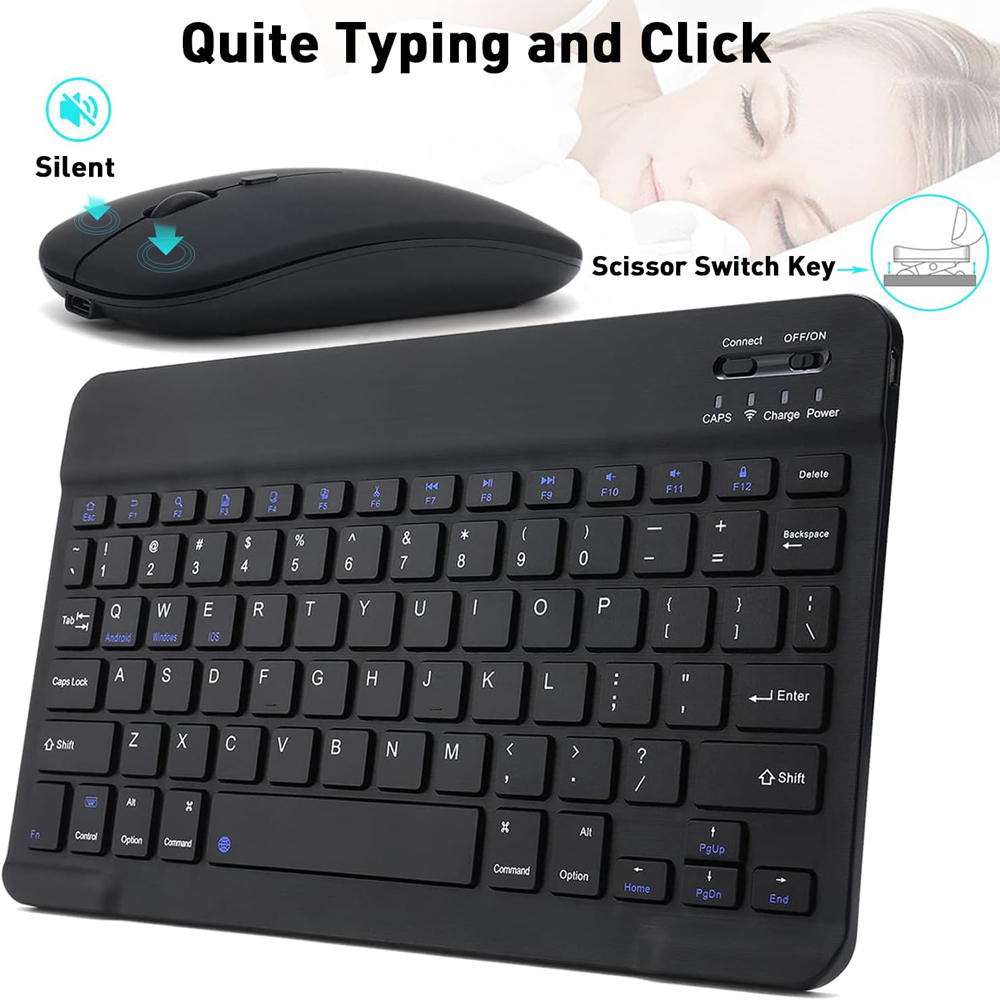 Tablet Accessories Keyboard - Mini tastiera Bluetooth wireless da 10