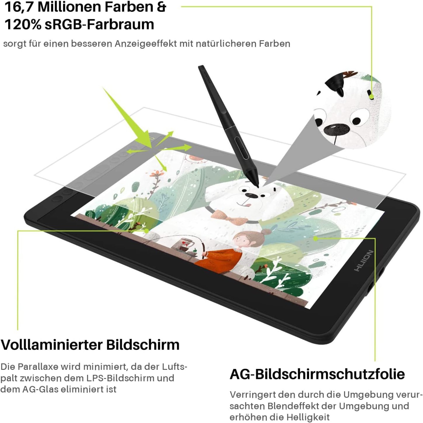 HUION Kamvas 12 Tablet grafico - Huion Tablet Accessories recensione e prezzo