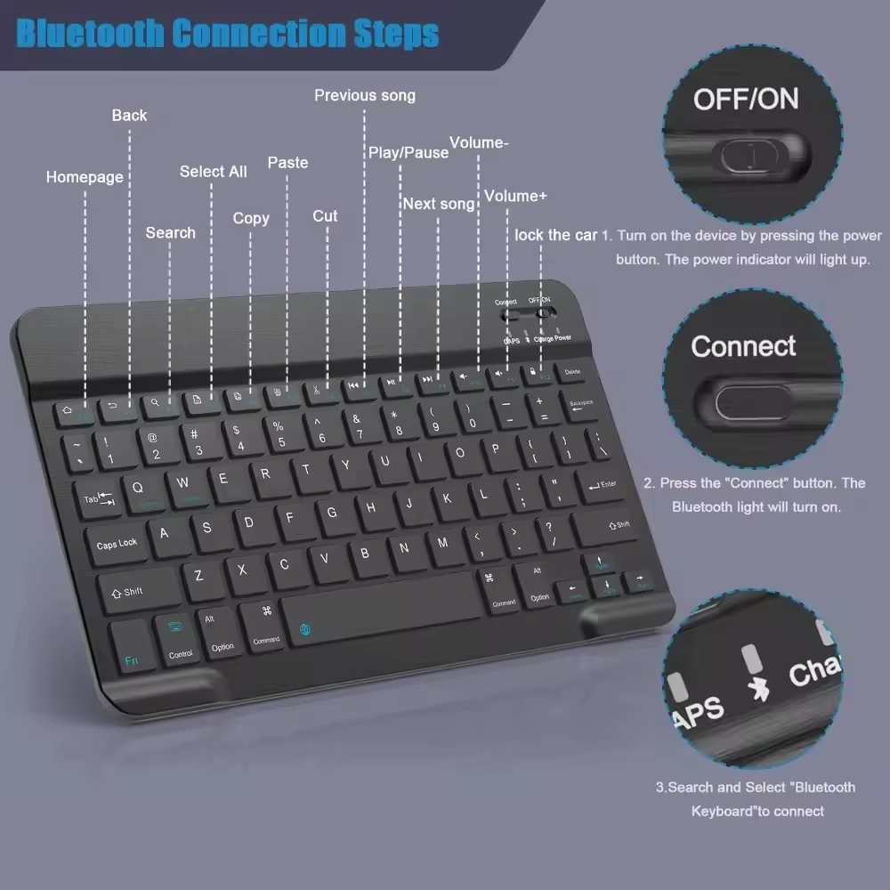 Tastiera wireless Bluetooth Ta - Tablet Accessories Keyboard recensione e prezzo