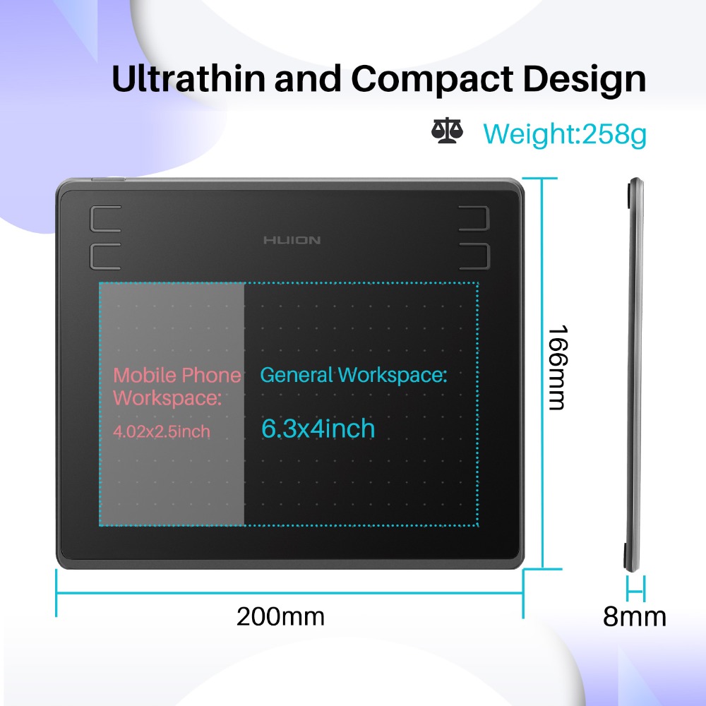 Huion HS64 tavoletta grafica t - Huion Tablet Accessories recensione e prezzo
